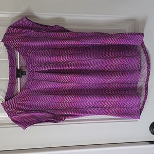 5 For 25 Worthington Women's Purple Short Sleeve Top Medium